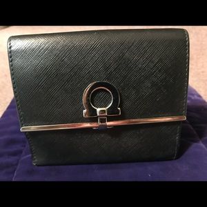 Black leather Ferragamo Wallet